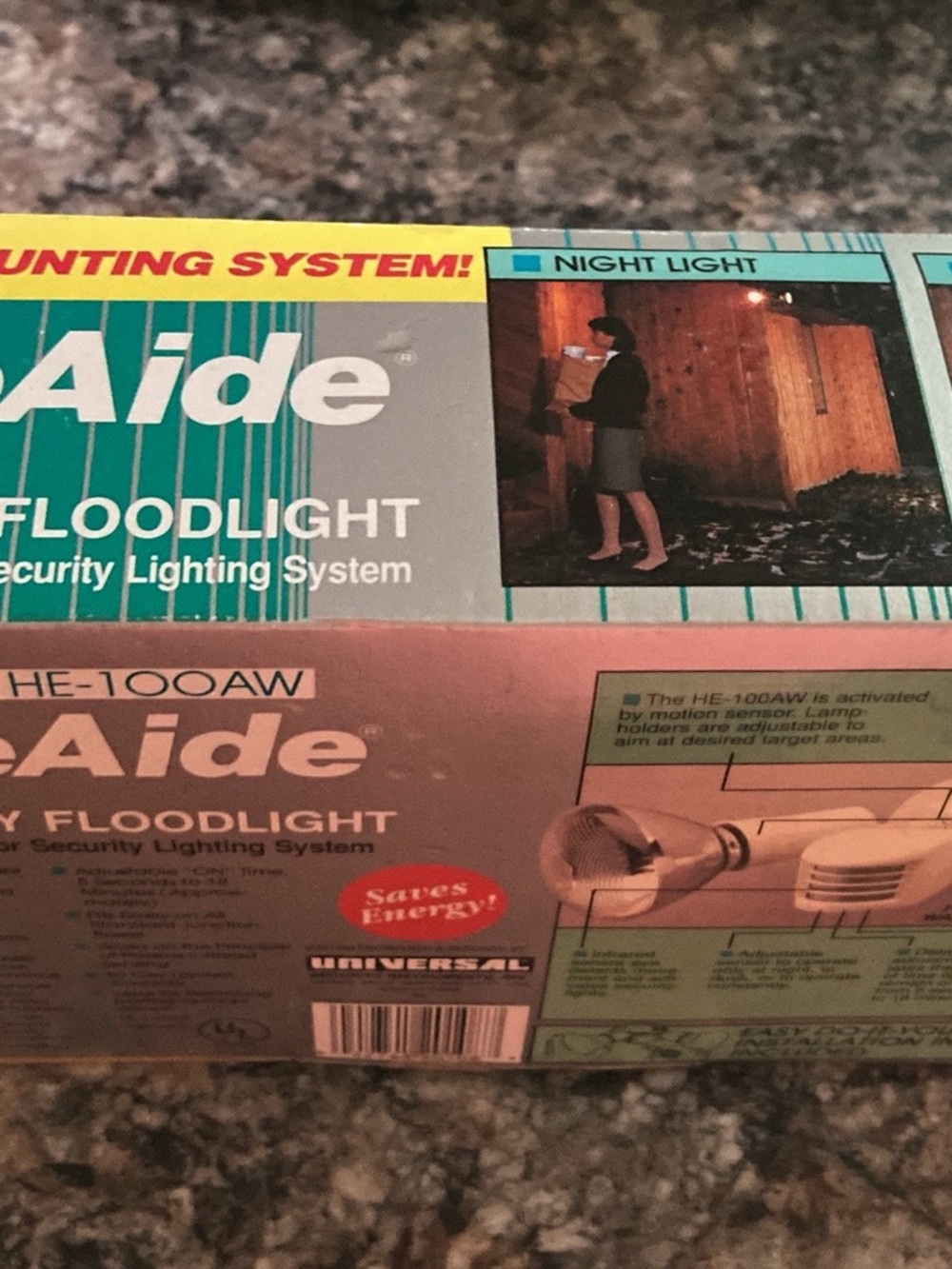 White Security Floodlight with Motion Sensor